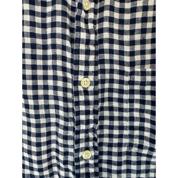 J.Crew‎ Men's Blue White Casual Slim Gingham Button Down Shirt Size Large - Picture 5 of 13